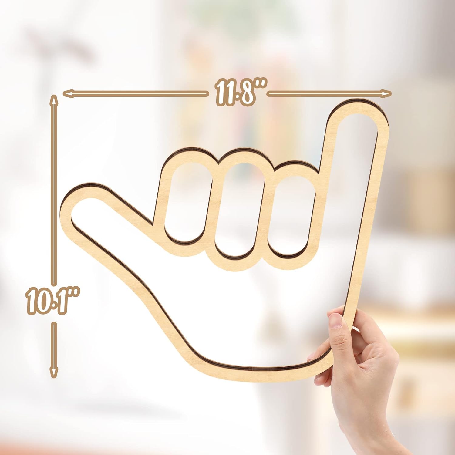 Shaka Wooden Wall Sign for Home Decor