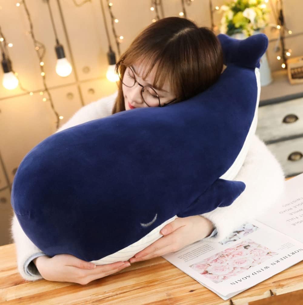 MUPI Blue Whale Plush Pillow 26 Inch