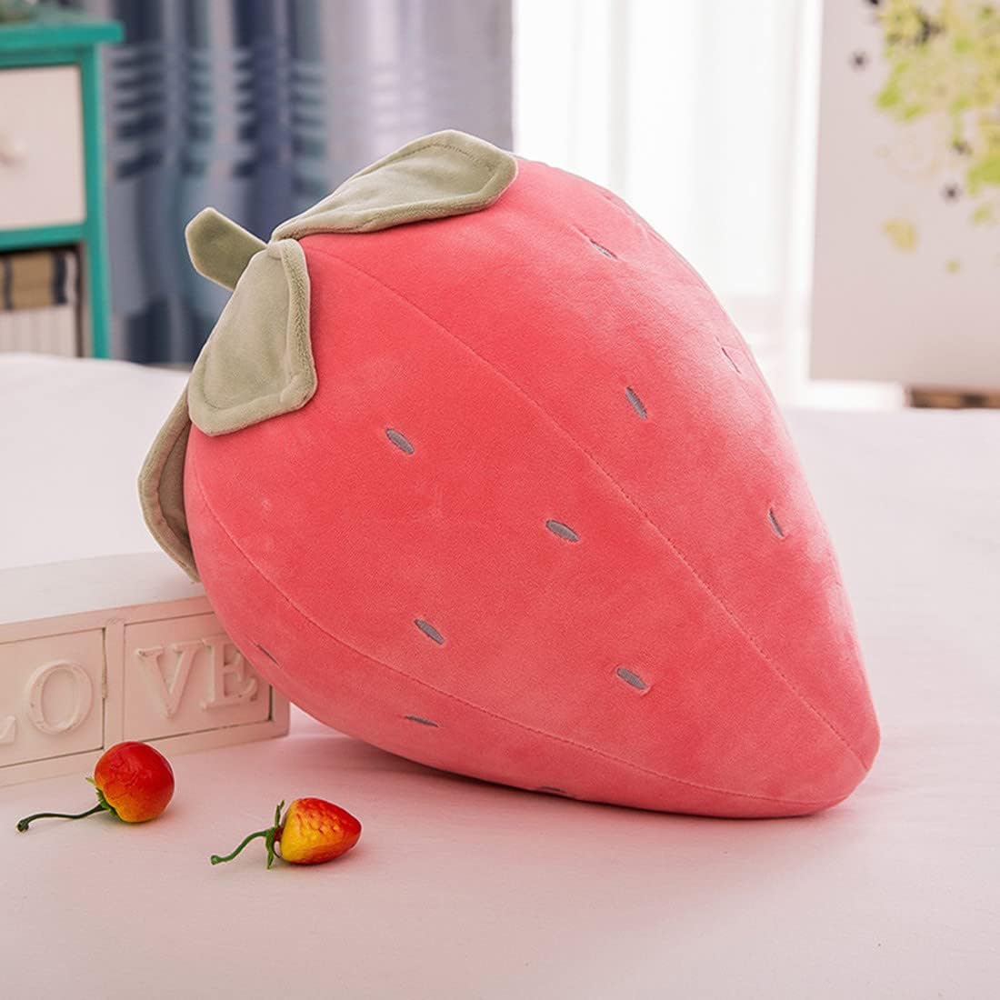 Cute Fruit Strawberry Plush Pillow for Kids