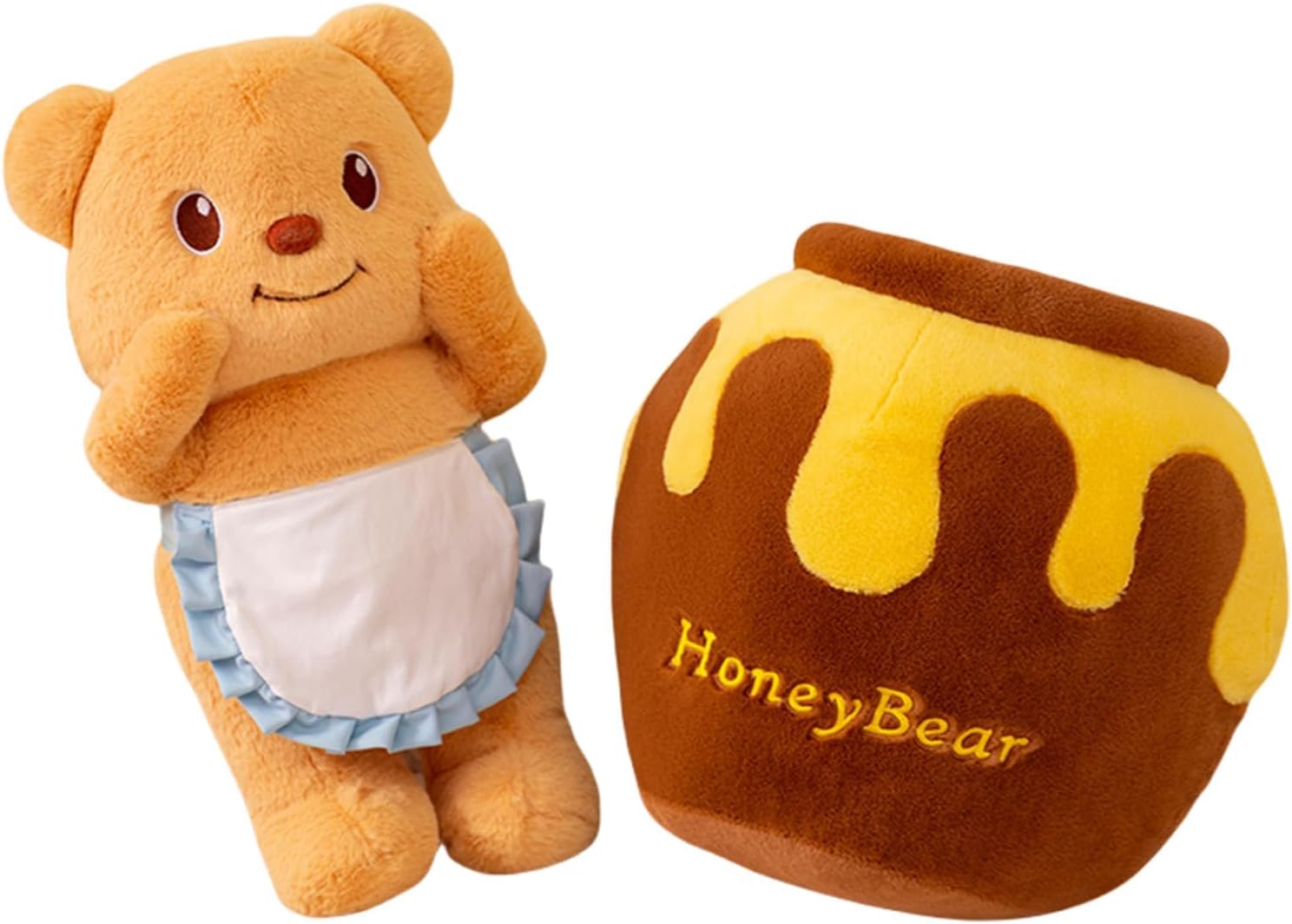 Cute Bear Plush Pillow with Honey Bar