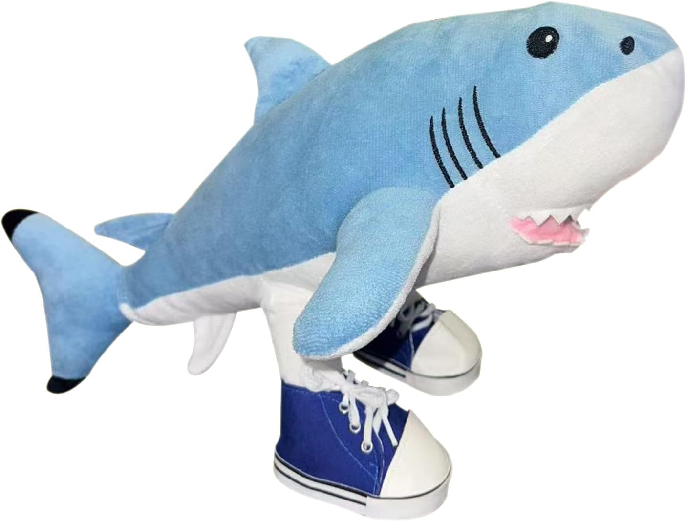 Italian Shark Plush Pillow Blue