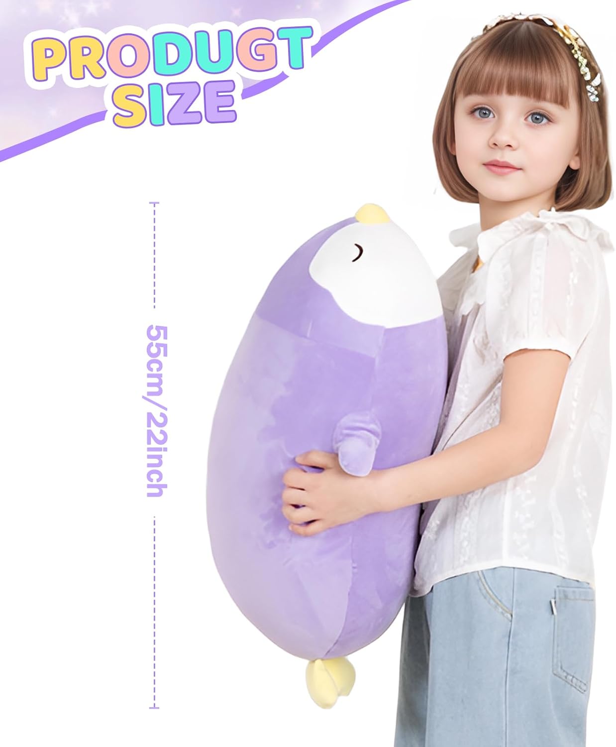 22 Inch Penguin Plush Pillow Toy 1