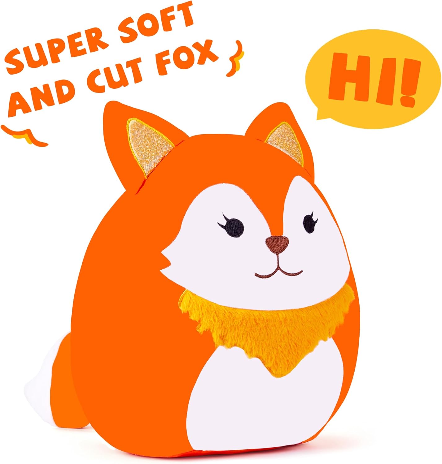 Large Fox Plush Pillow Stuffed Animal Toy