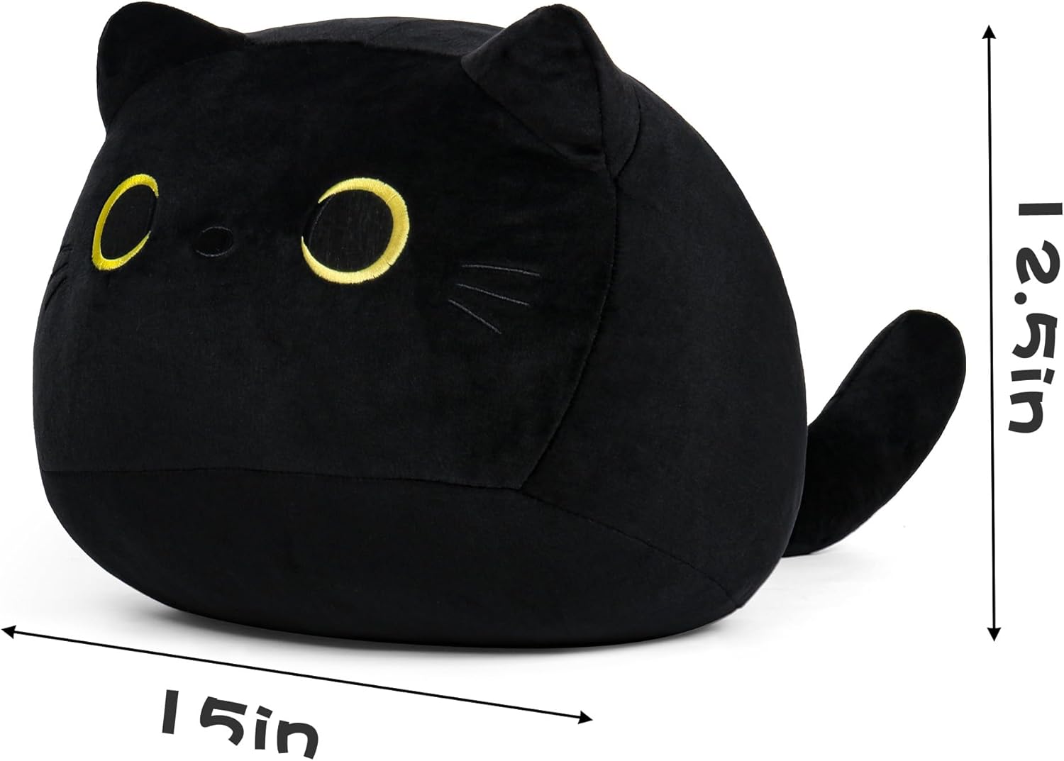 Big Black Cat Plush Pillow