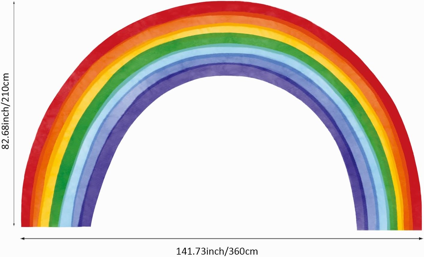 Fabric Rainbow Wall Decals for Kids Room