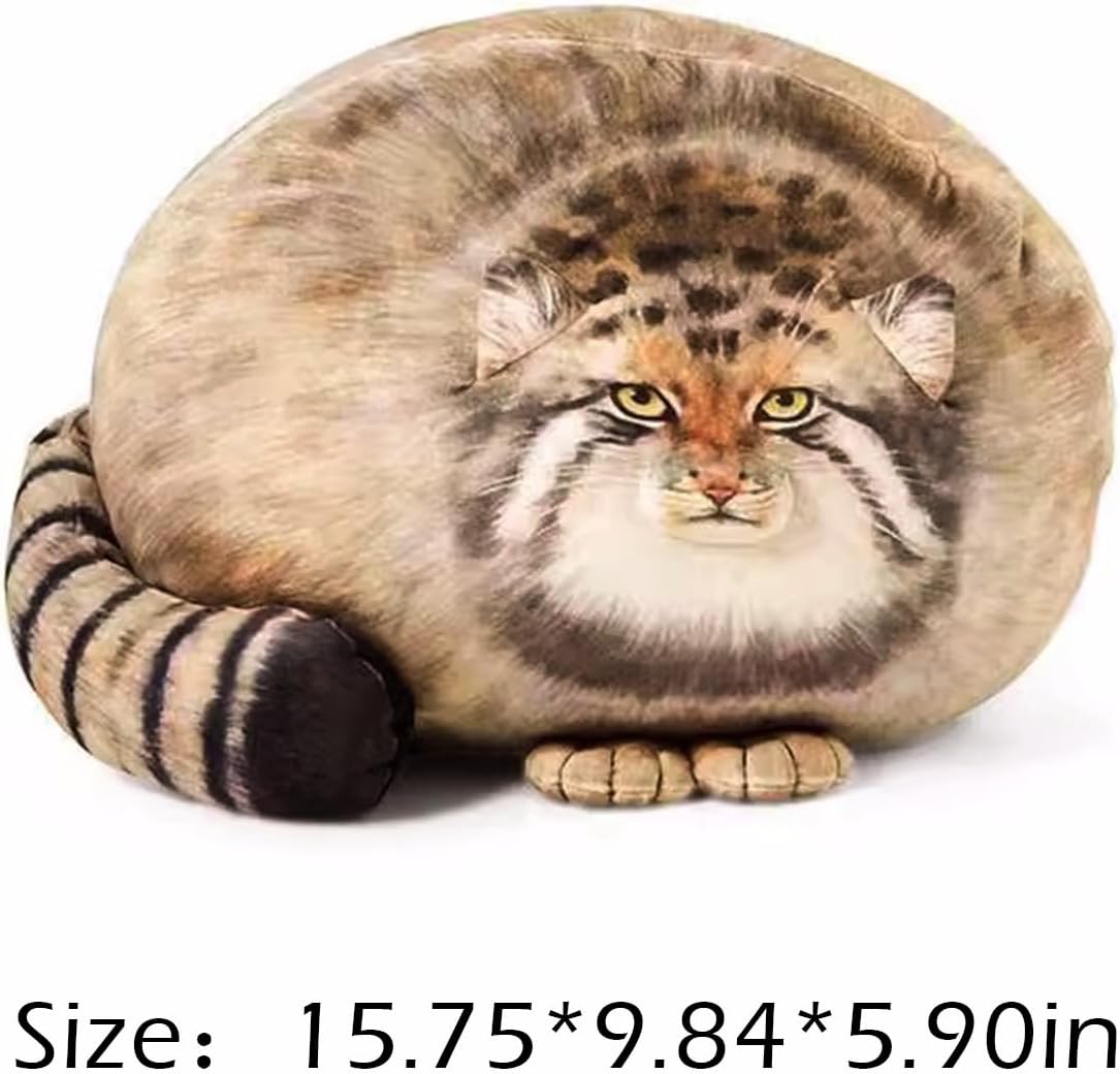 Pallas Cat Plush Body Pillow for Kids