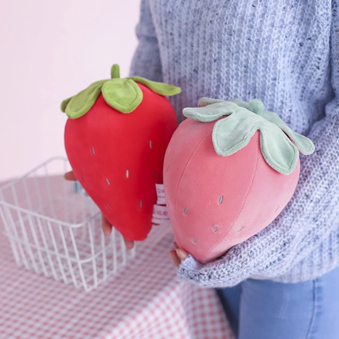 Cute Fruit Strawberry Plush Pillow for Kids 1
