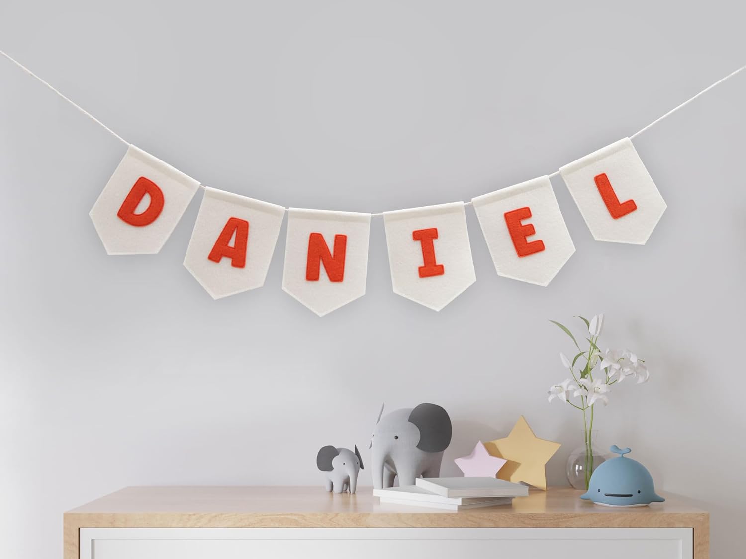 Rosanbella Personalized Name Felt Bunting Banner
