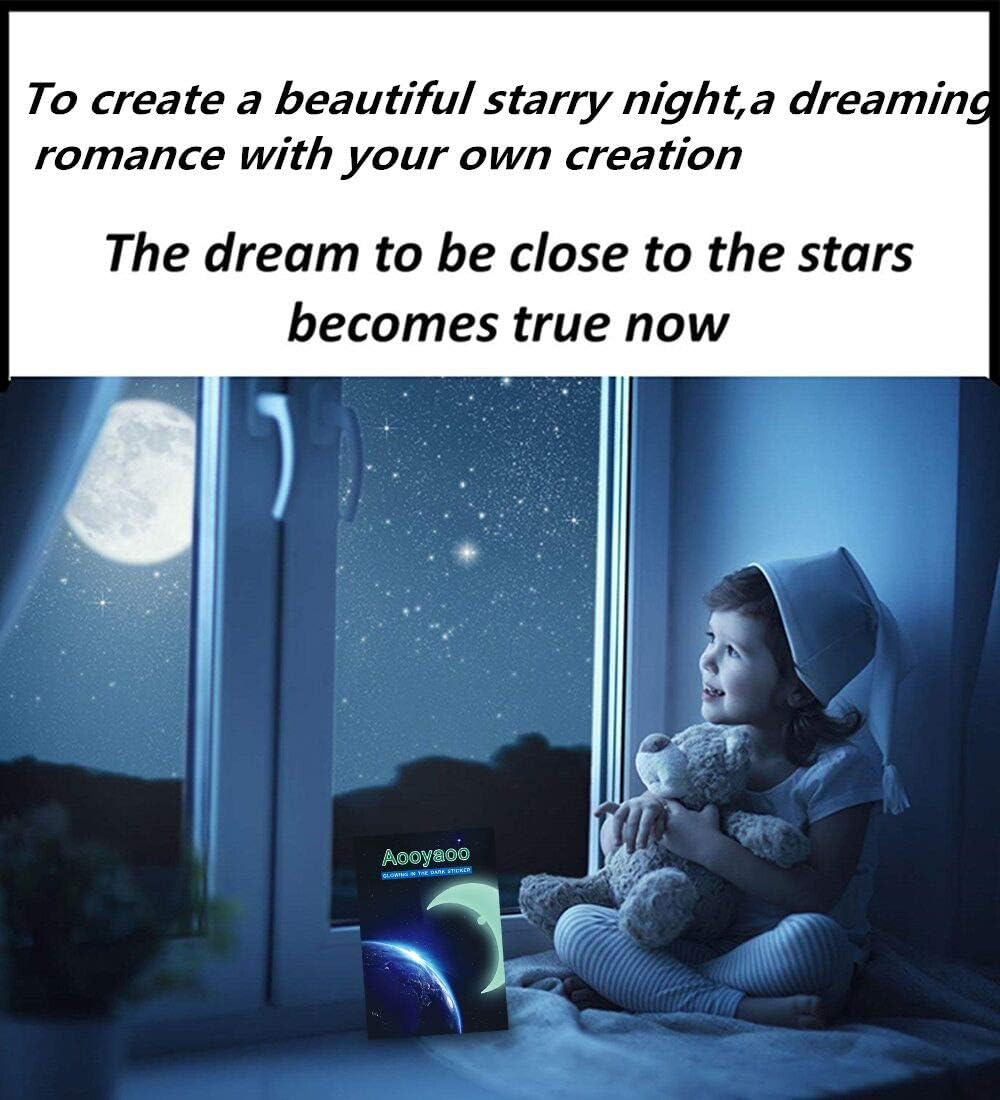 Aooyaoo Glow in The Dark Stars Wall Stickers