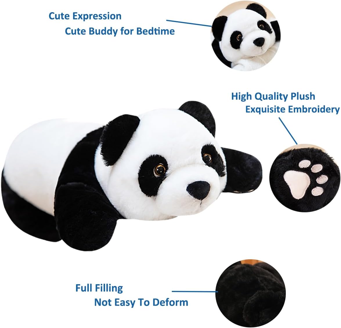 Panda Weighted Plush Pillow Toy 1