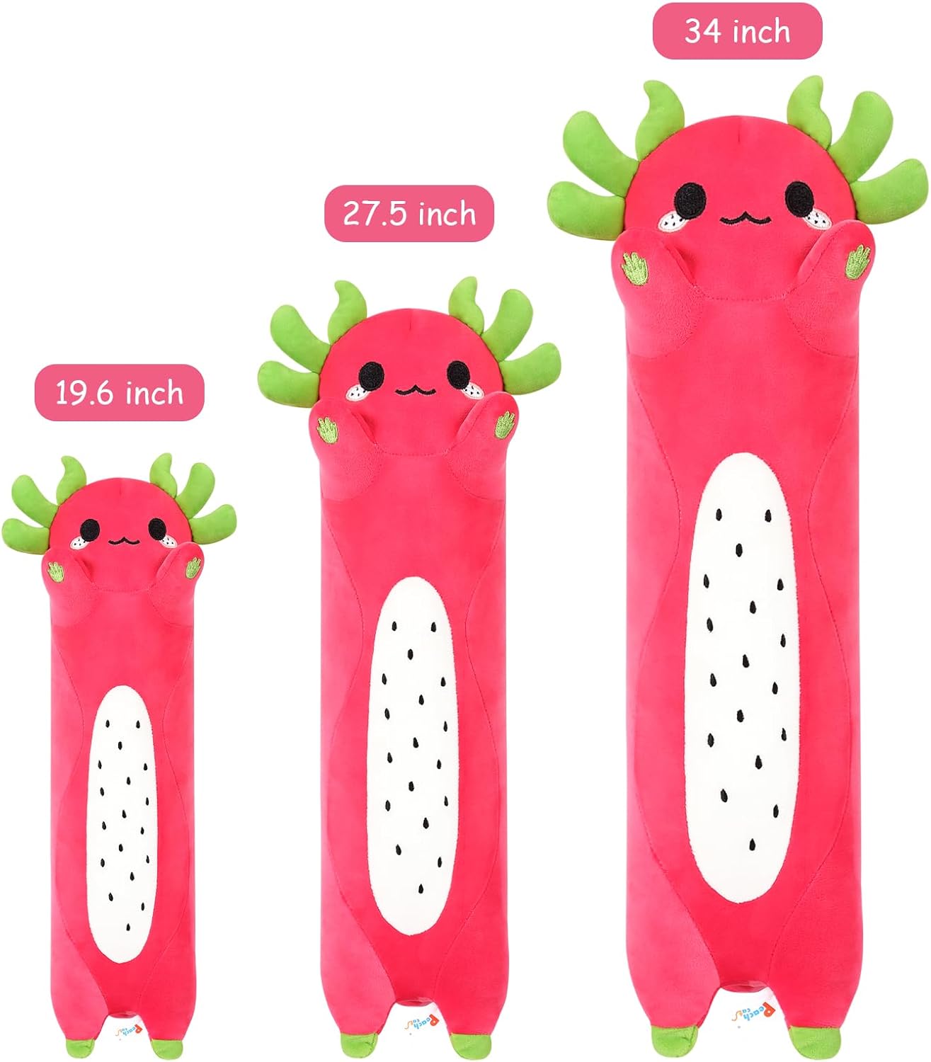 PEACH CAT Long Dragon Fruit Axolotl Plush Pillow