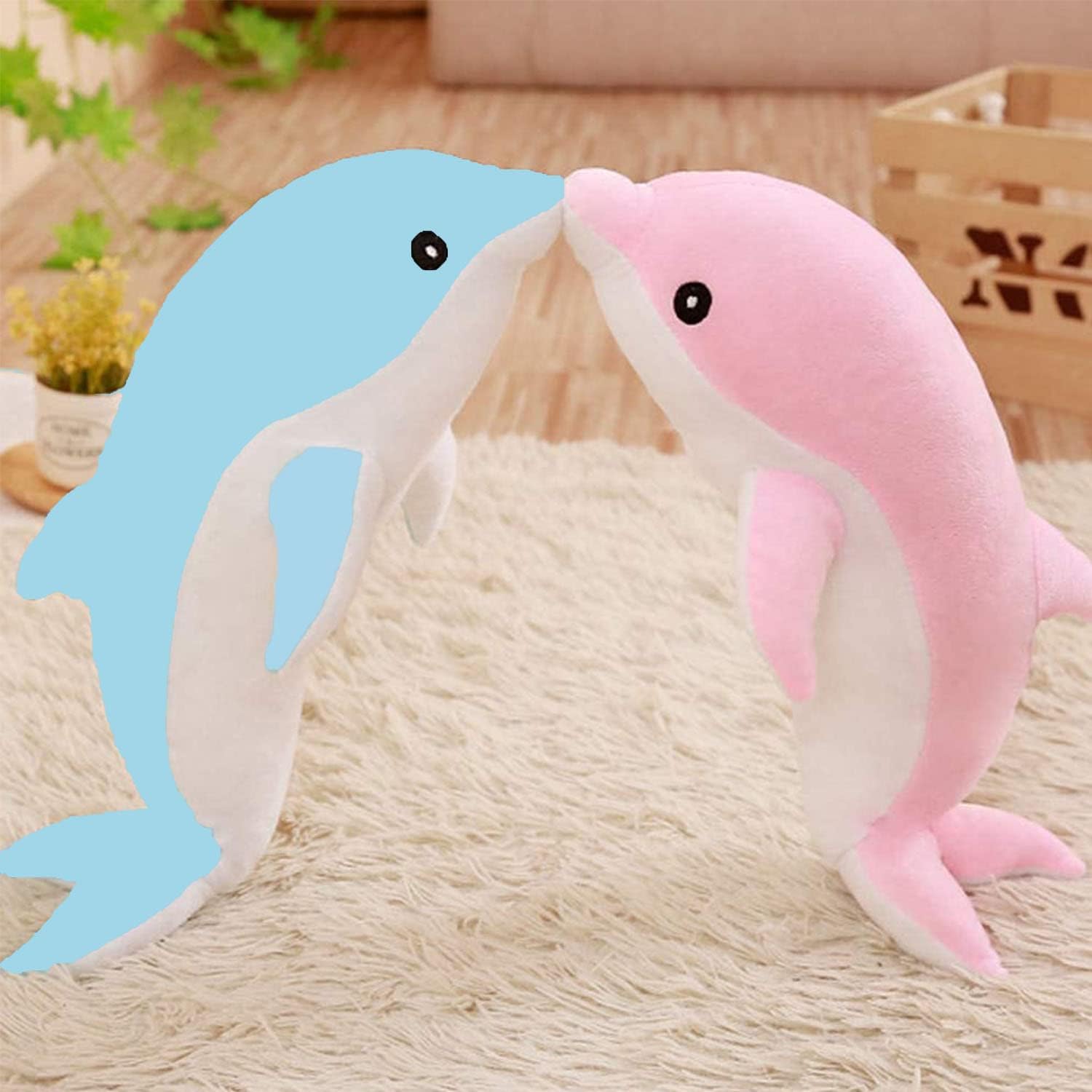 Dolphin Plush Pillow Soft Stuffed Animal Toy