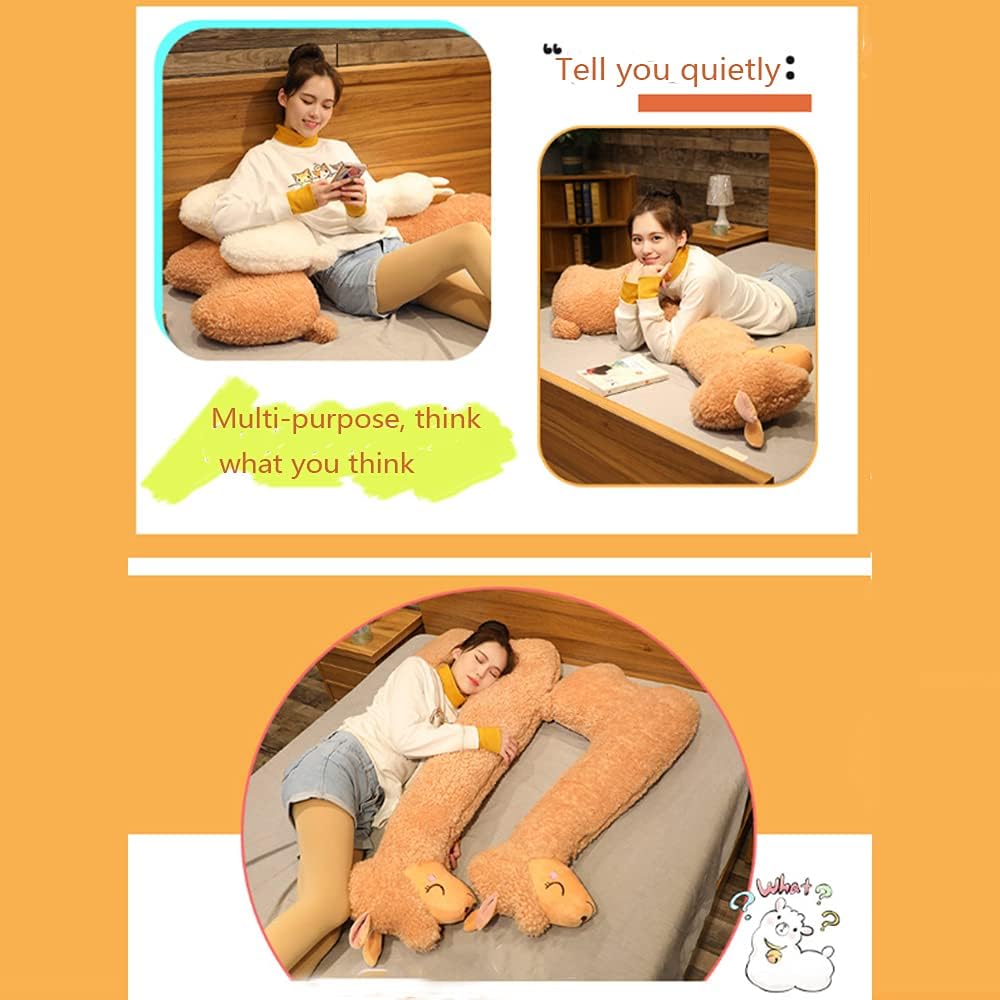 Soft Plush Alpaca Pillow for Hugging