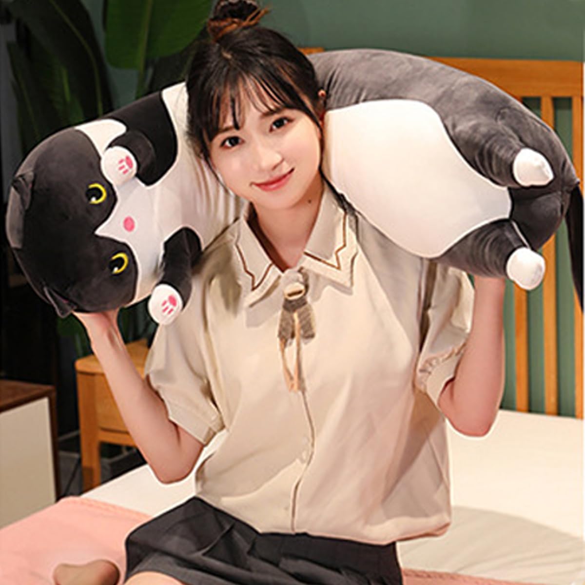 Werdast Black Cat Plush Pillow
