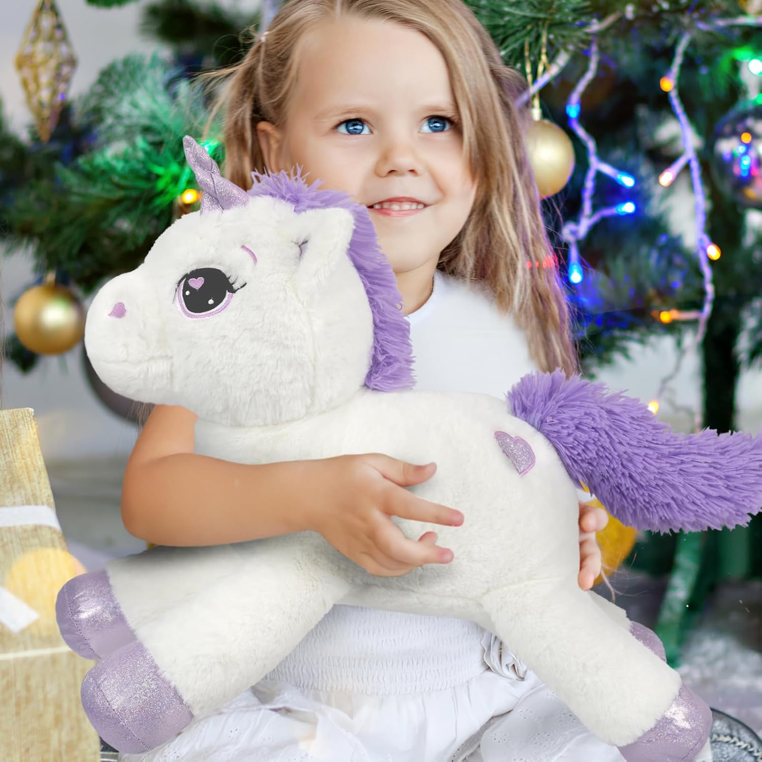 Big Stuffed Unicorn Plush Pillow 24 Inch