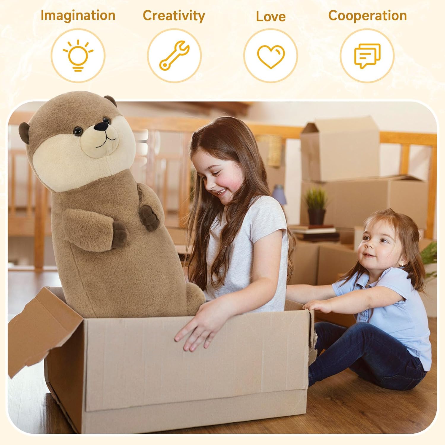 Tezituor 39 Inch Giant Otter Plush Pillow