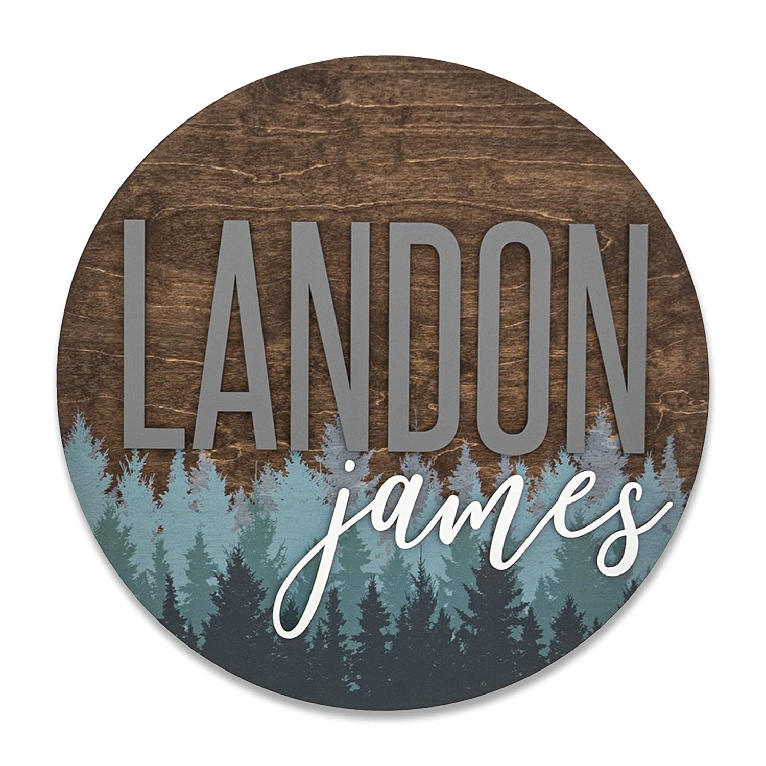 Pine Tree Nursery Name Sign 18 24