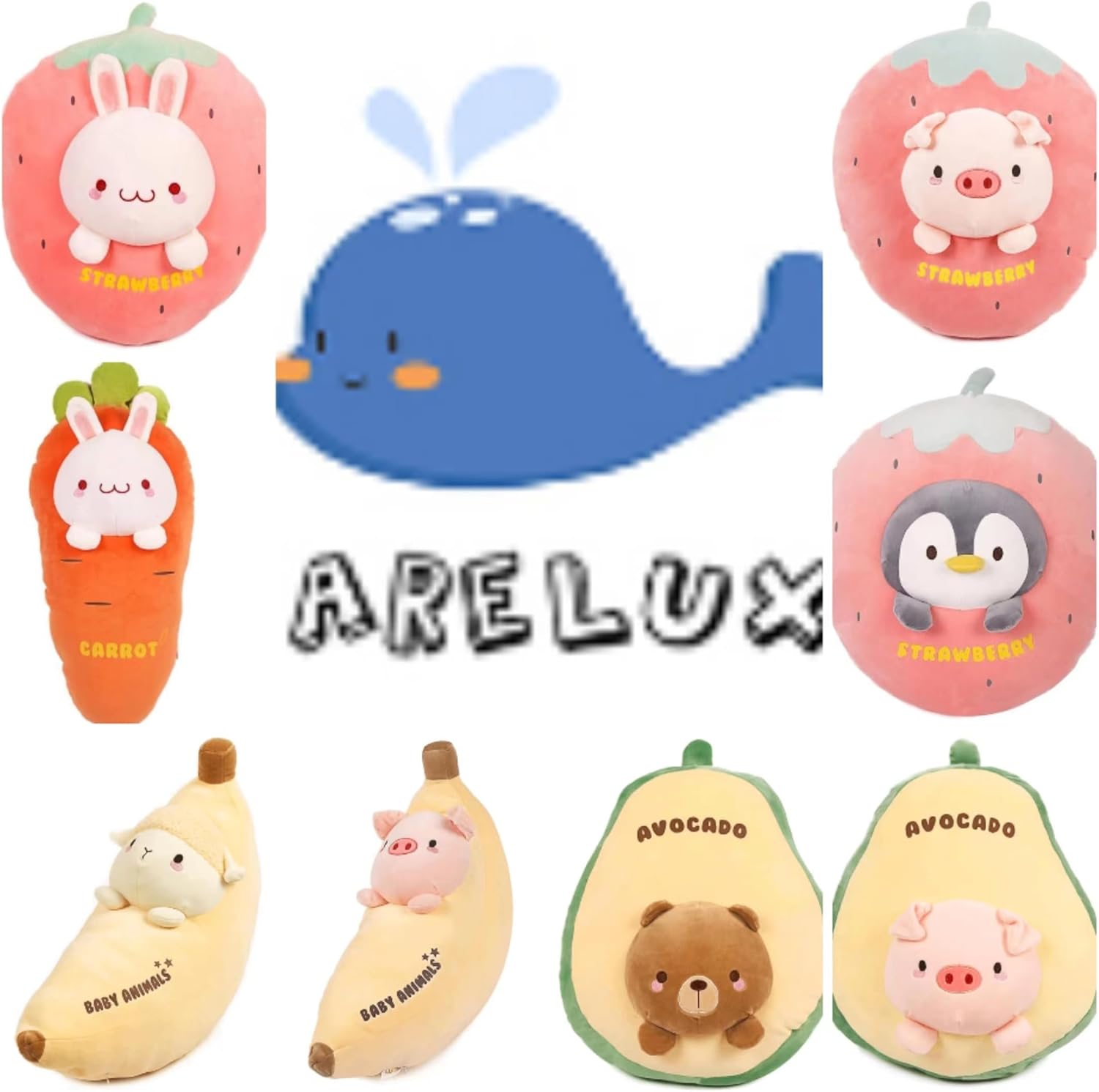 ARELUX 18in Bunny Plush Pillow Toy