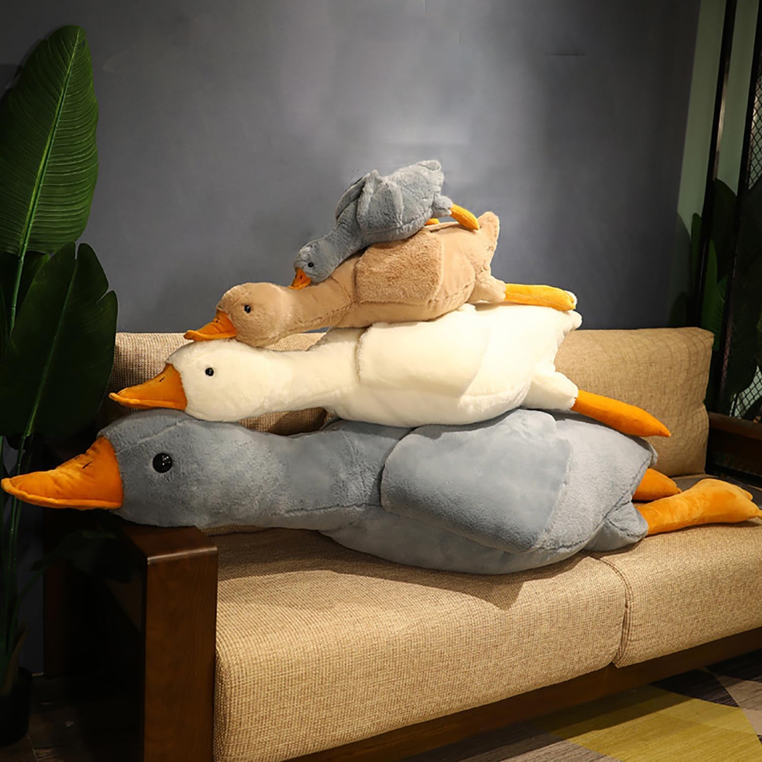 Giant Goose Plush Pillow - 51 in White