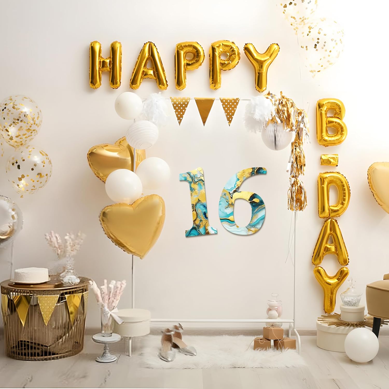17 Inch Large Wooden Numbers for Decor
