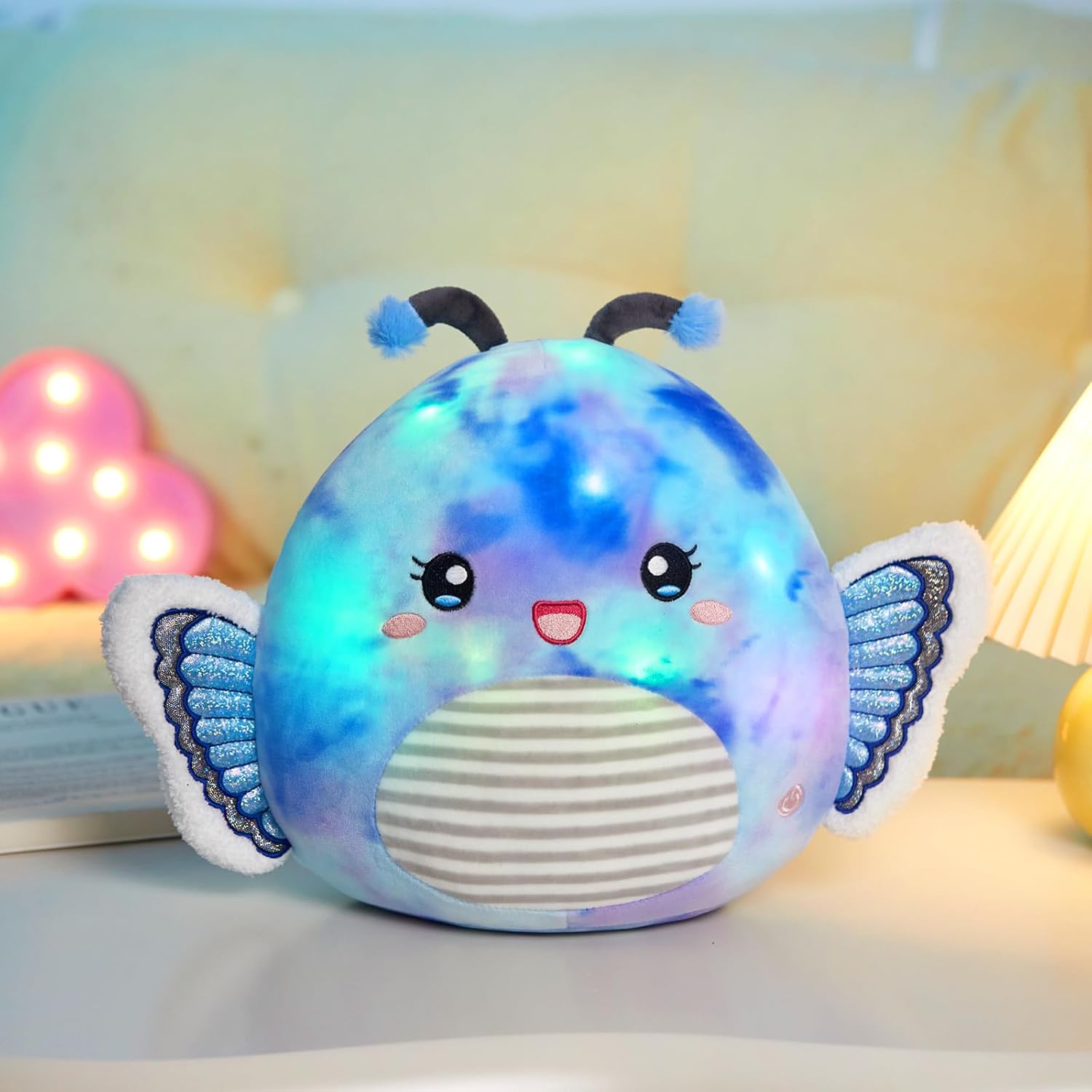 Houwsbaby 12 Inch LED Butterfly Plush Pillow