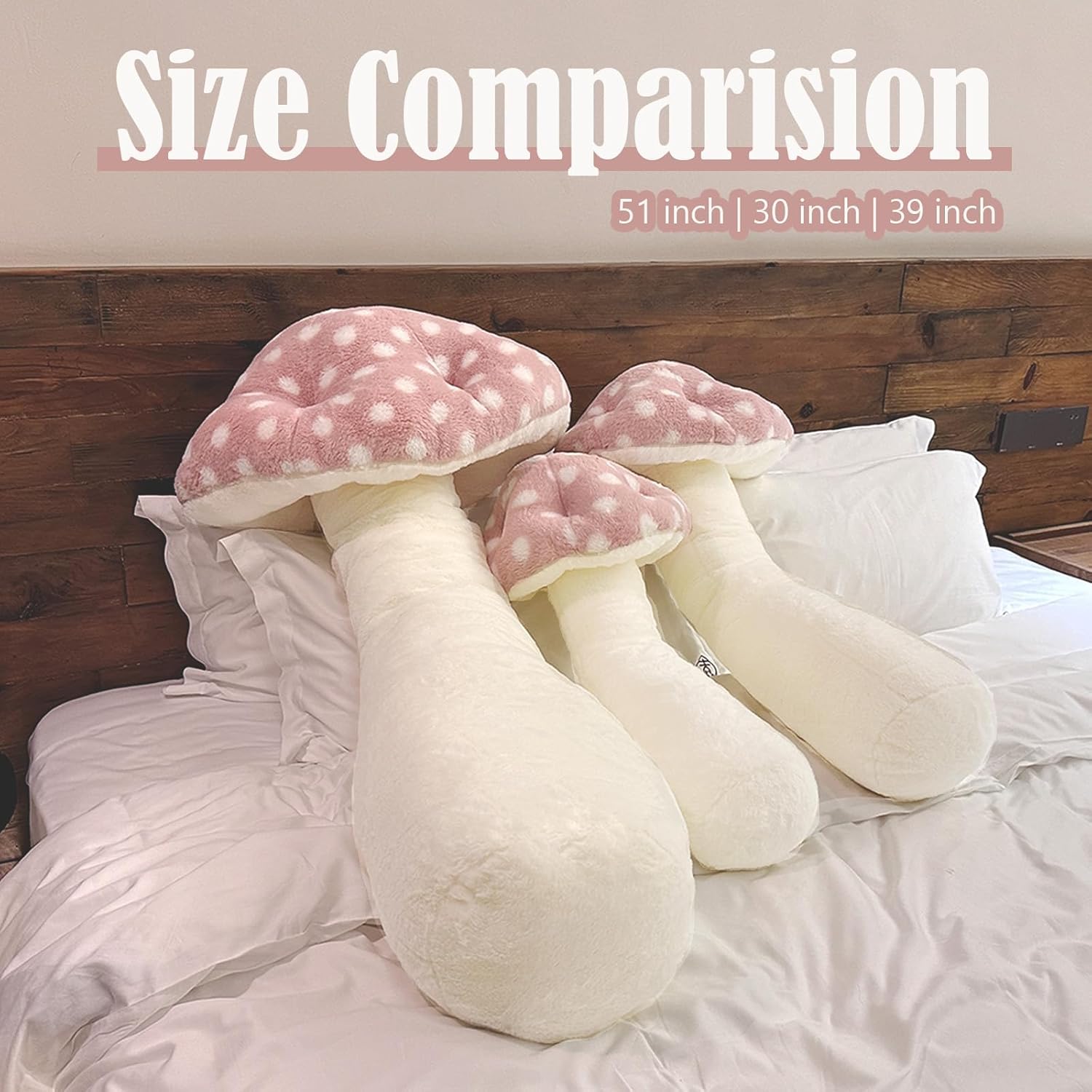 Hofun4U Mushroom Plush Pillow Pink
