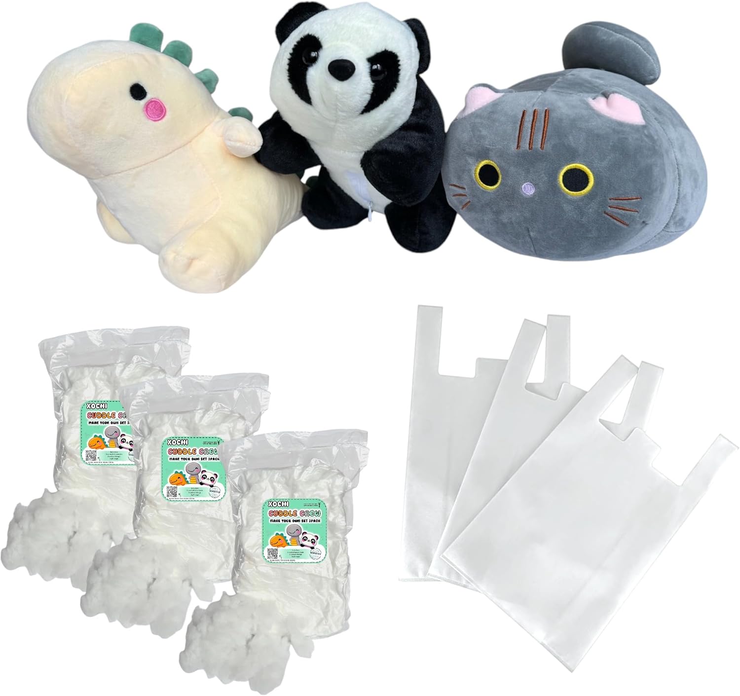 Generic 3 Pack 8 Inch DIY Stuffed Animal Kit
