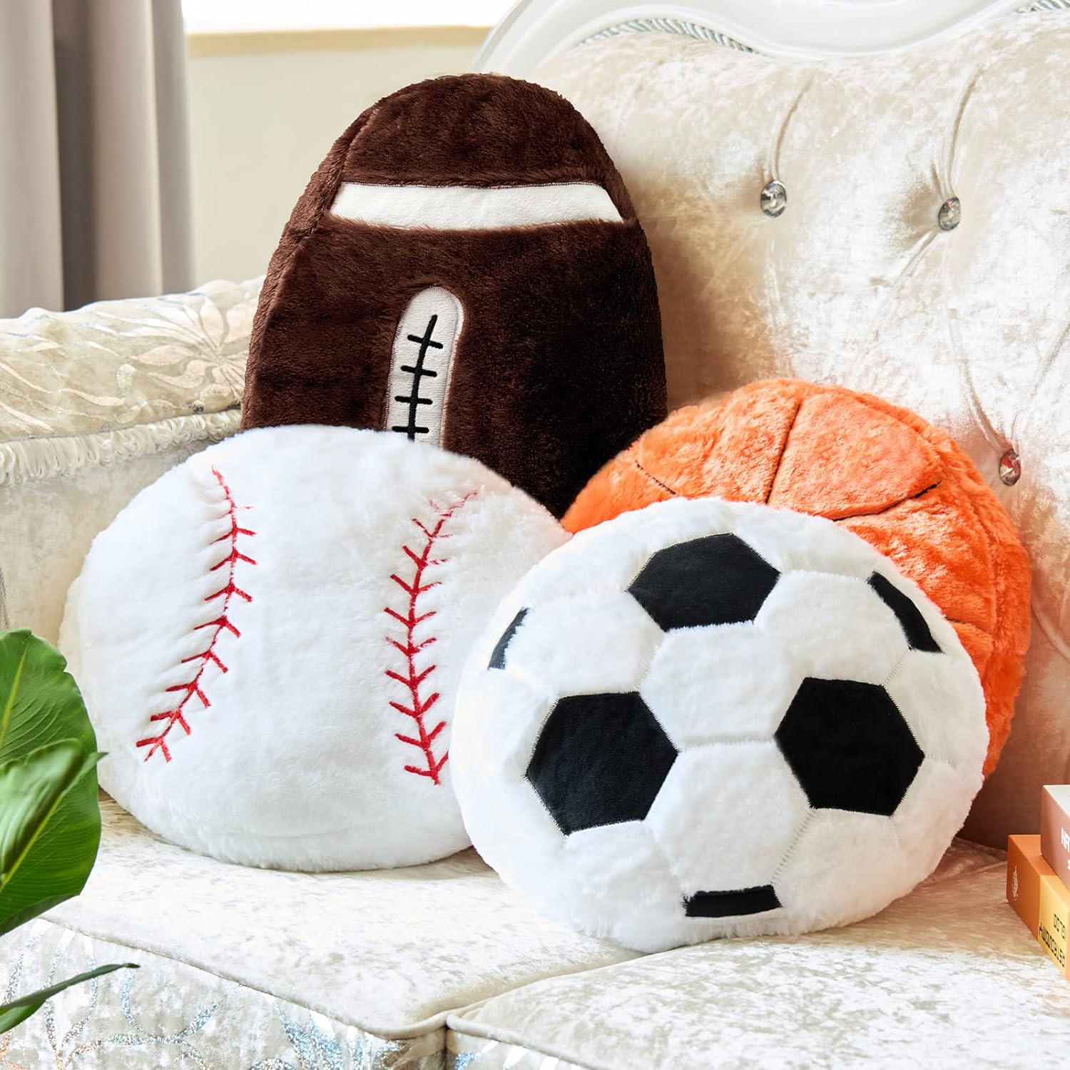 Juexica 4 Pcs Sports Throw Pillows