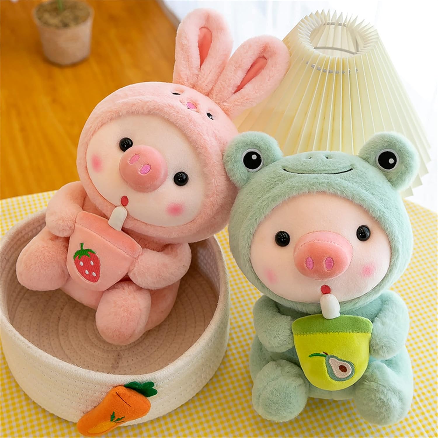 LANFIRE Pig Plush Pillow Dressed as Frogs Tigers Rabbits Unicorn
