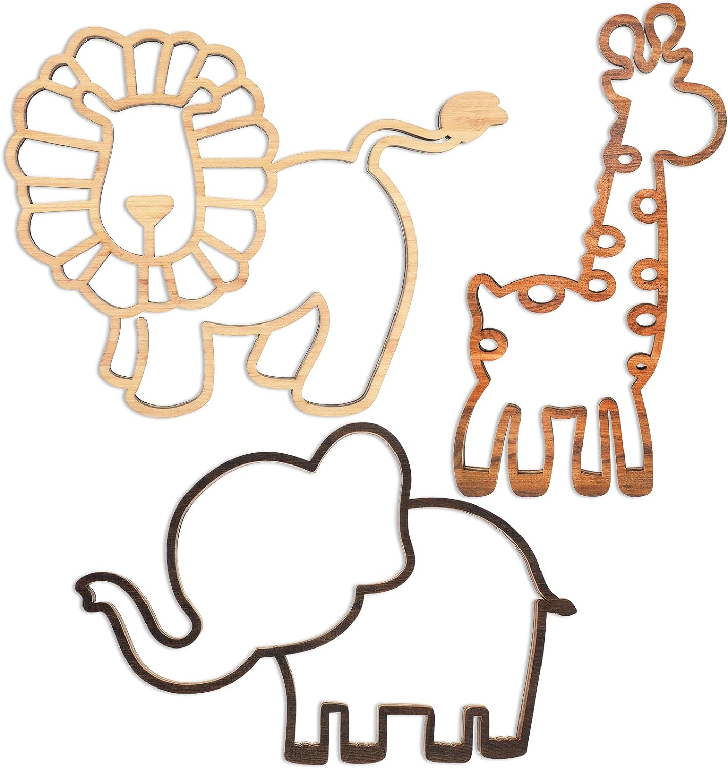 Yulejo 3 Piece Jungle Themed Wall Decor
