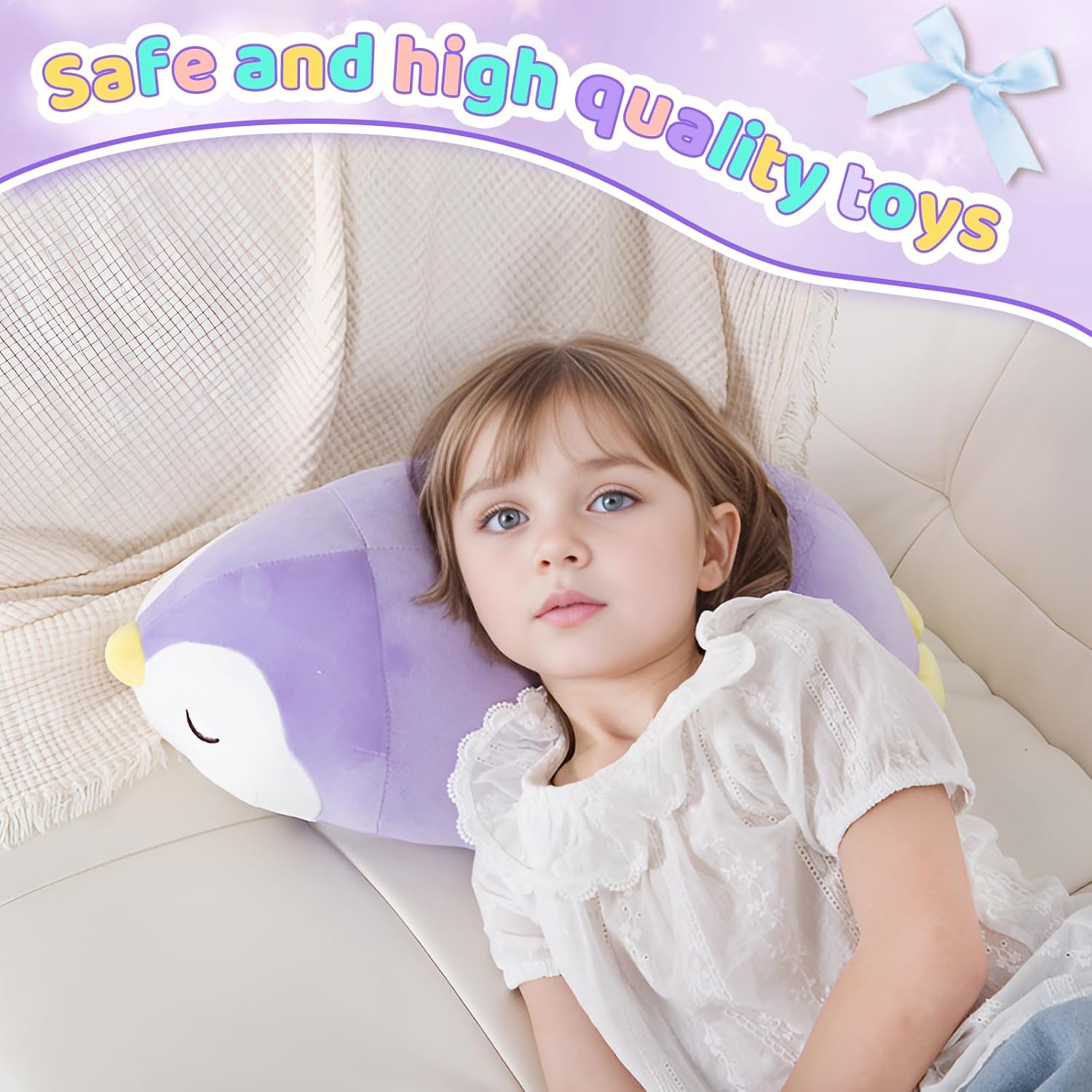 22 Inch Penguin Plush Pillow Toy 1