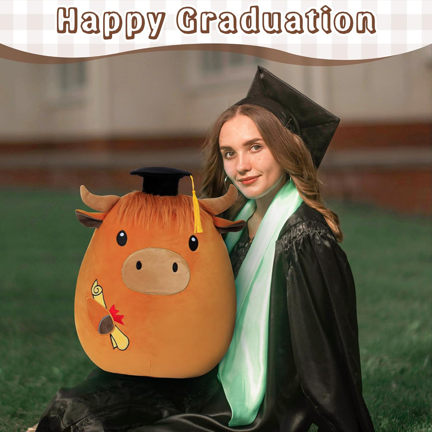 Class of 2026 18in Graduation Plush Cow