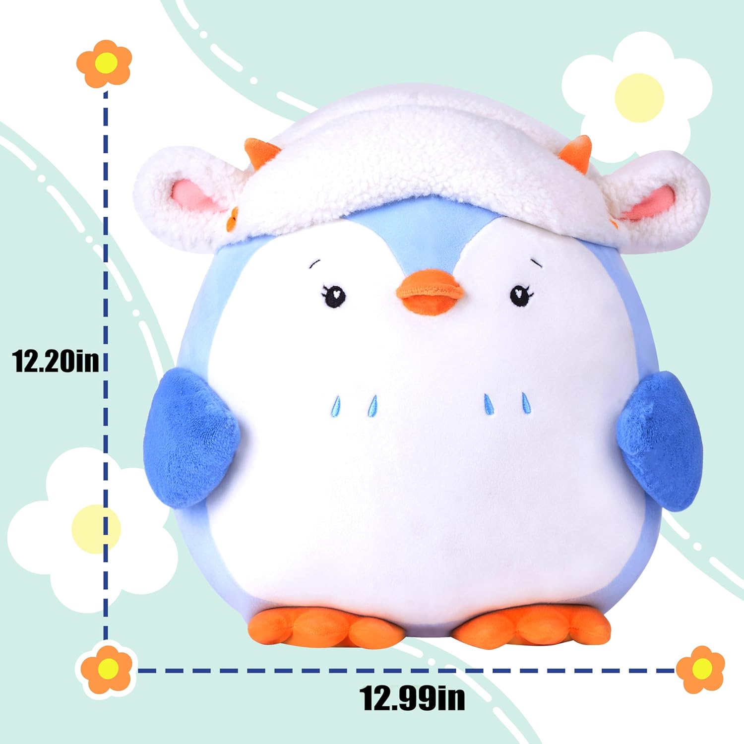 Large Penguin Plush Pillow Toy 12 Inch