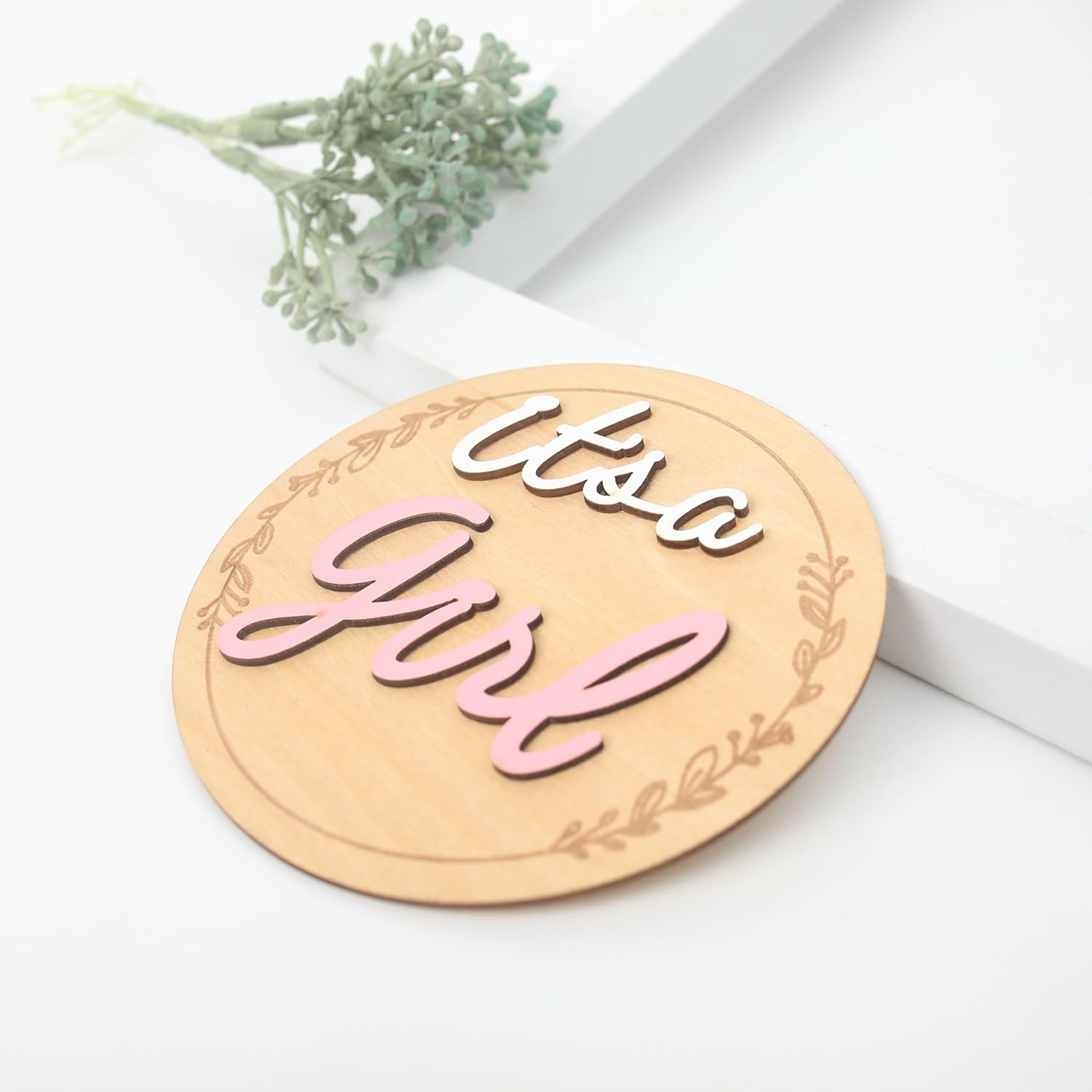 Gender Reveal Wooden Sign - Its A Boy Girl