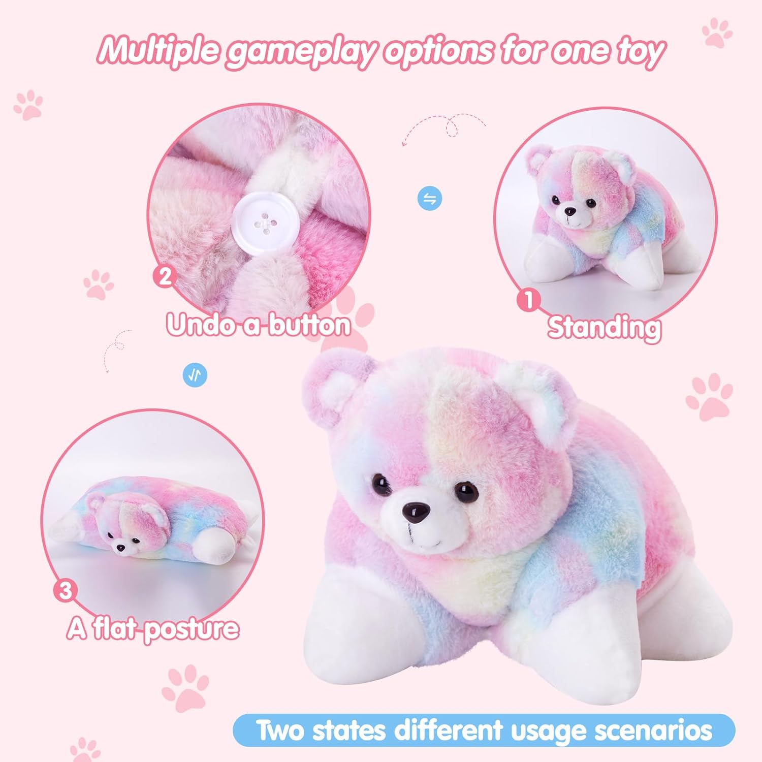 Glow Guards Light Up Musical Teddy Bear Pillow