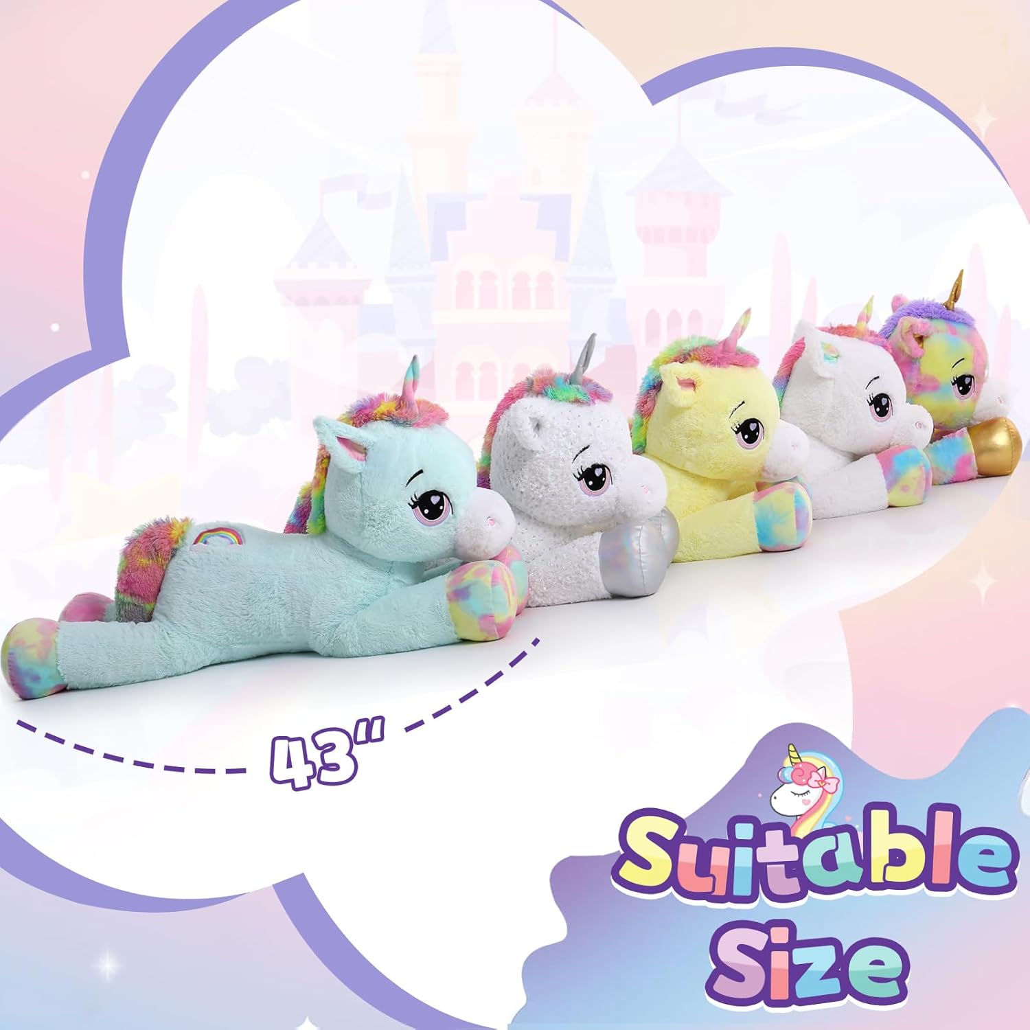 MaoGoLan 43 Big Unicorn Plush Pillow