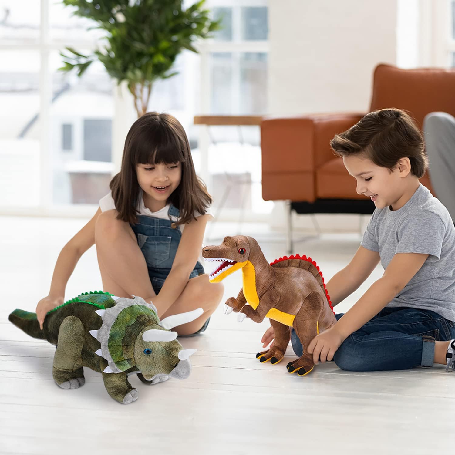 Spinosaurus Plush Pillow Toy - 18 Inch Huggable Dino Friend