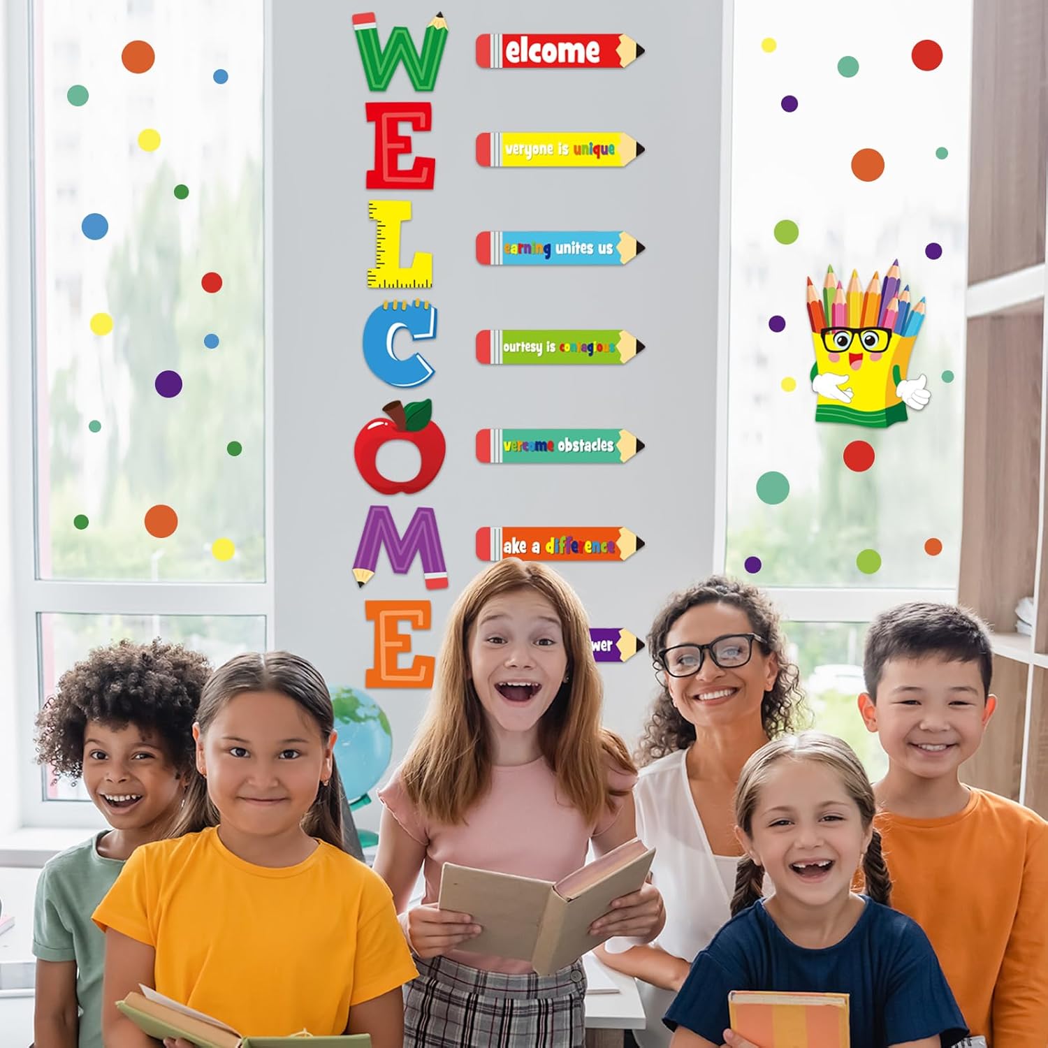Cinrobiye Welcome Window Door Clings Stickers