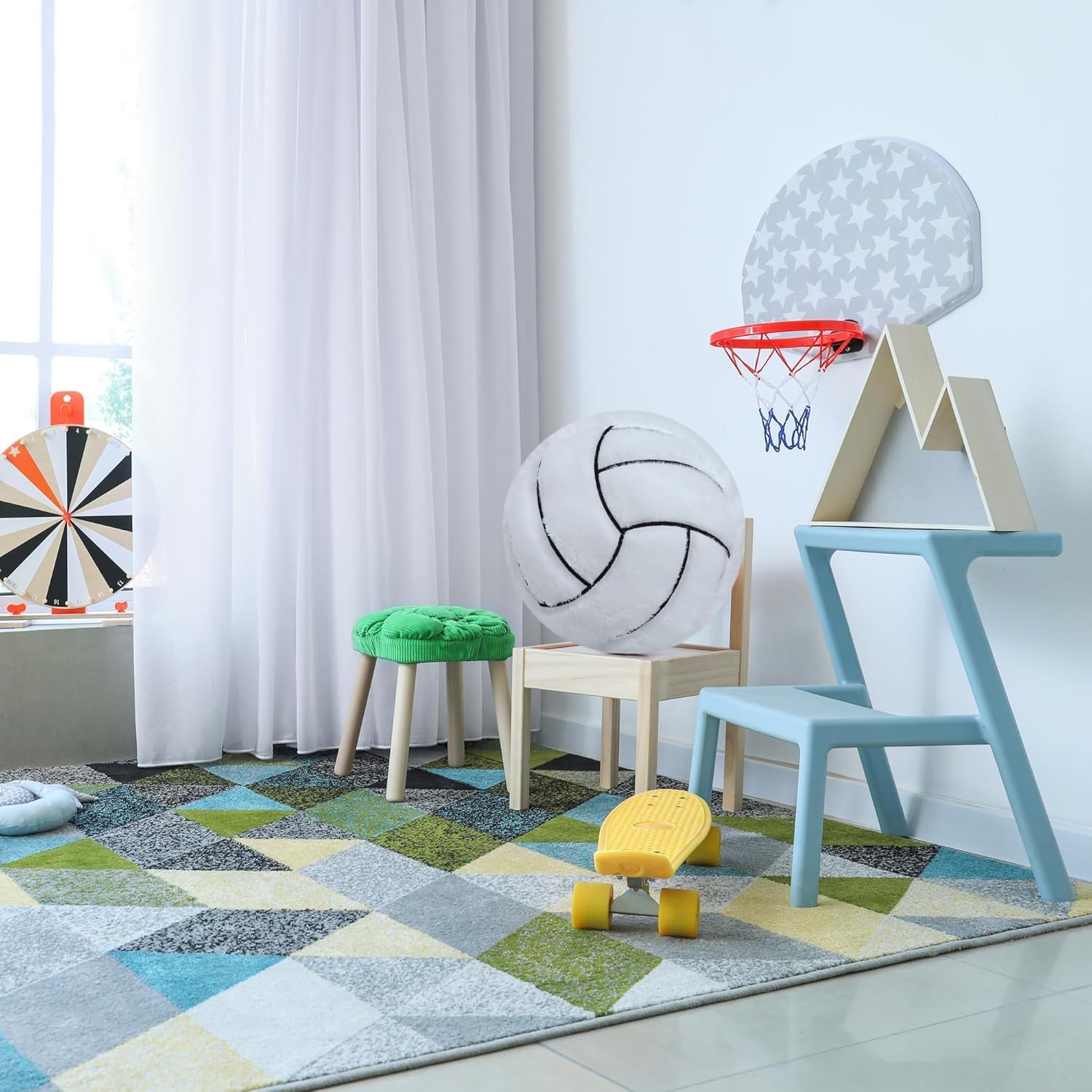 Volleyball Plush Pillow Toy for Kids Room Decoration