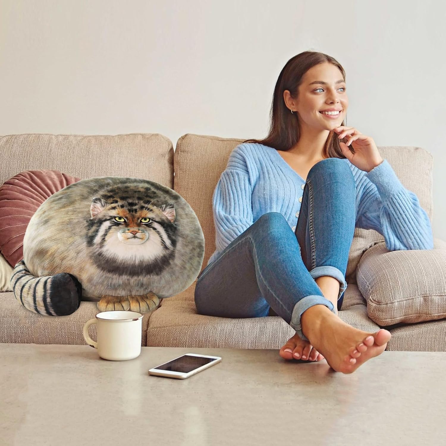 Pallas Cat Plush Pillow 18 Inches