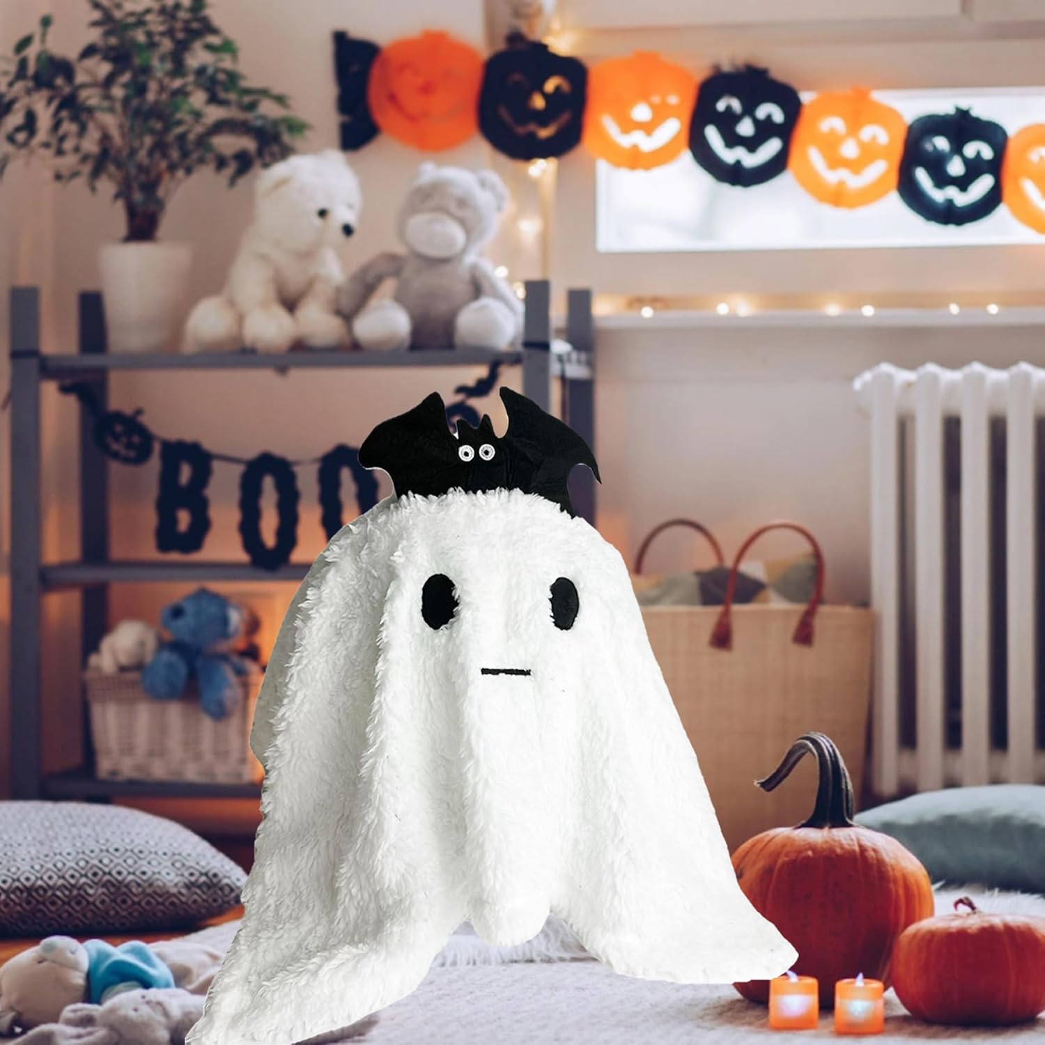 Cute 98 Inch Halloween Ghost Plush Toy