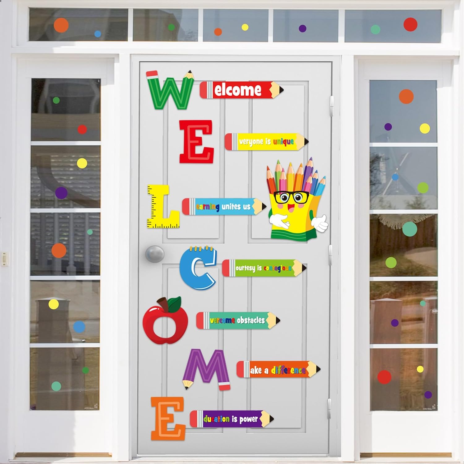Cinrobiye Welcome Window Door Clings Stickers