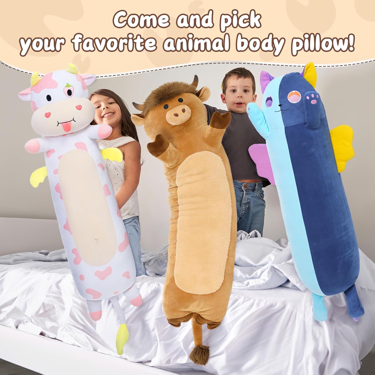 Highland Cow Plush Body Pillow