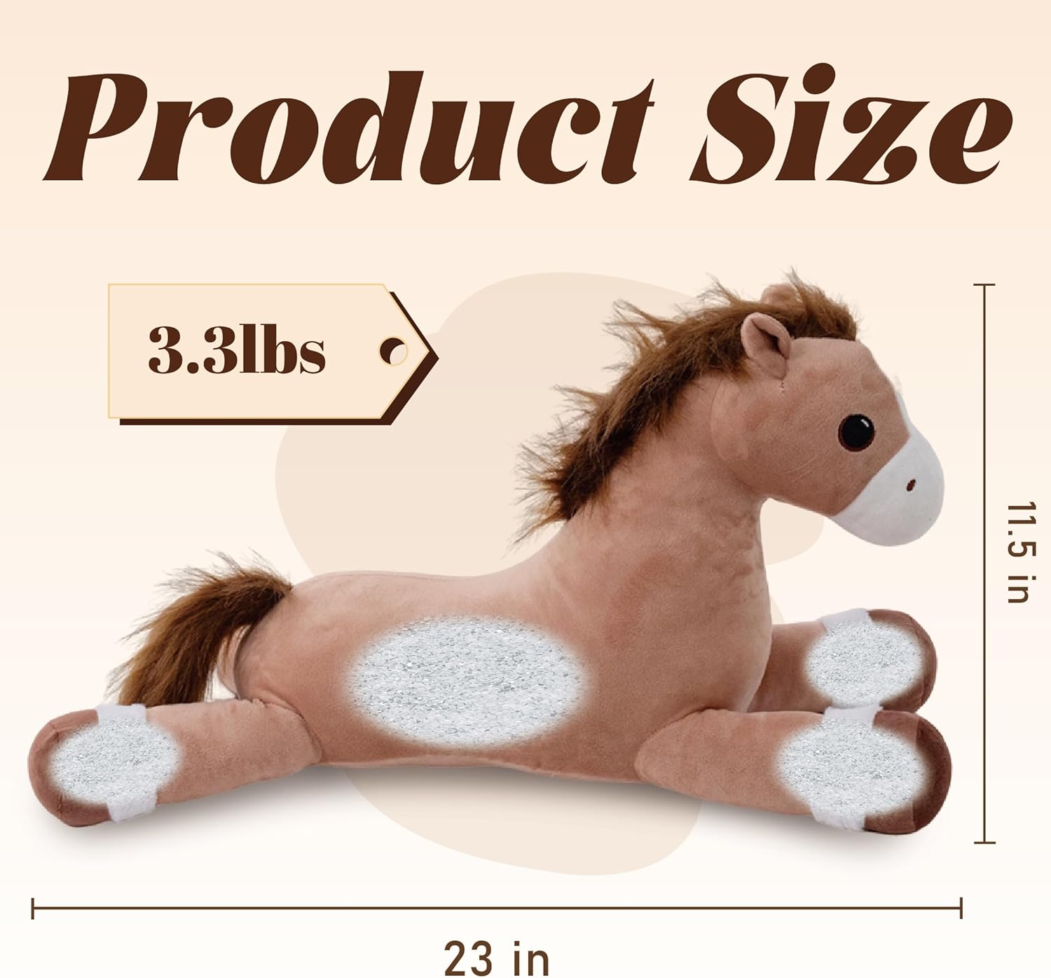 Jrystar Weighted Horse Plush Pillow 1