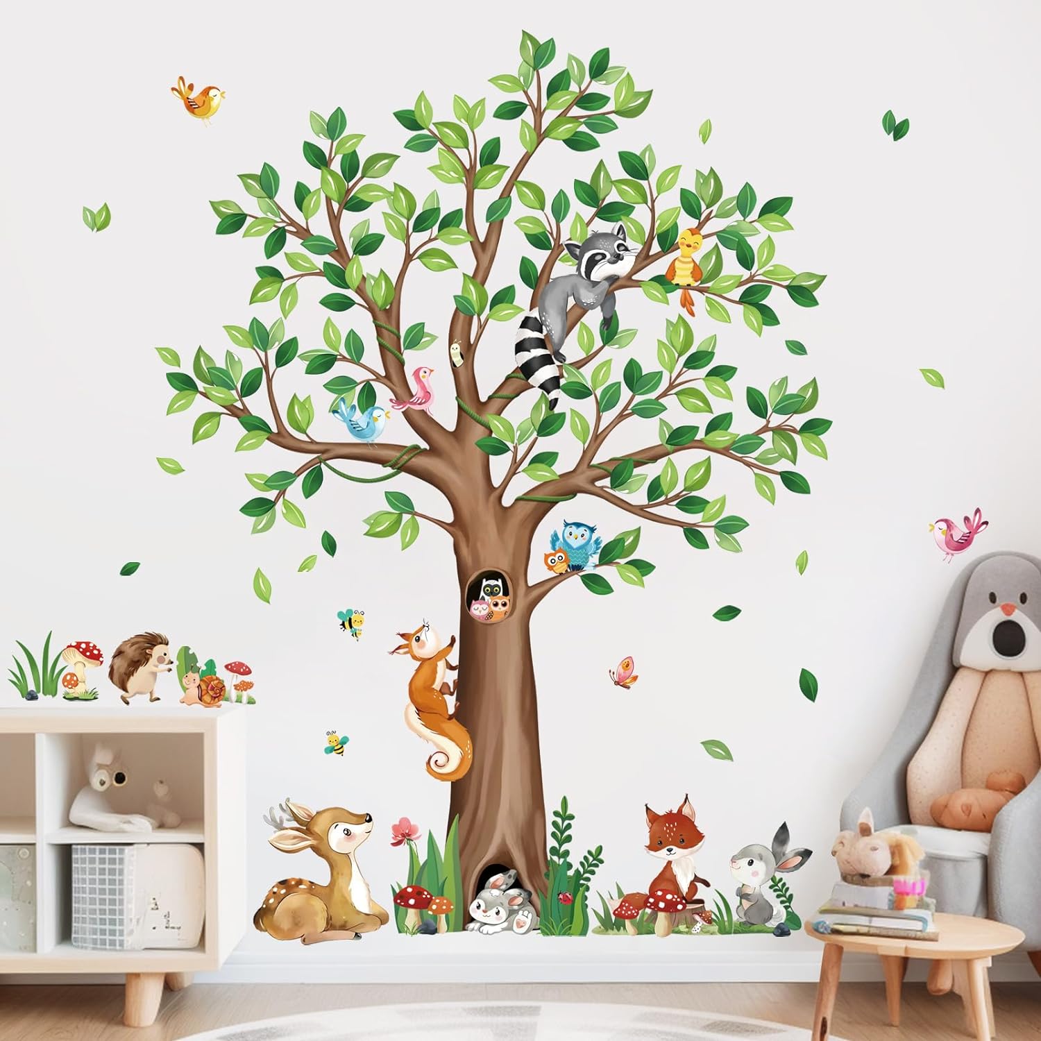 Decalmile Woodland Animals Wall Stickers