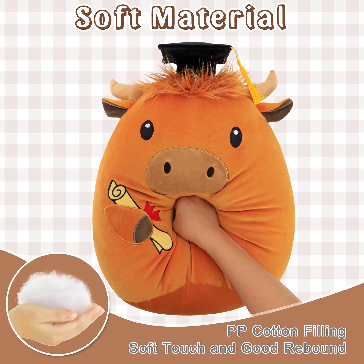 Class of 2026 18in Graduation Plush Cow