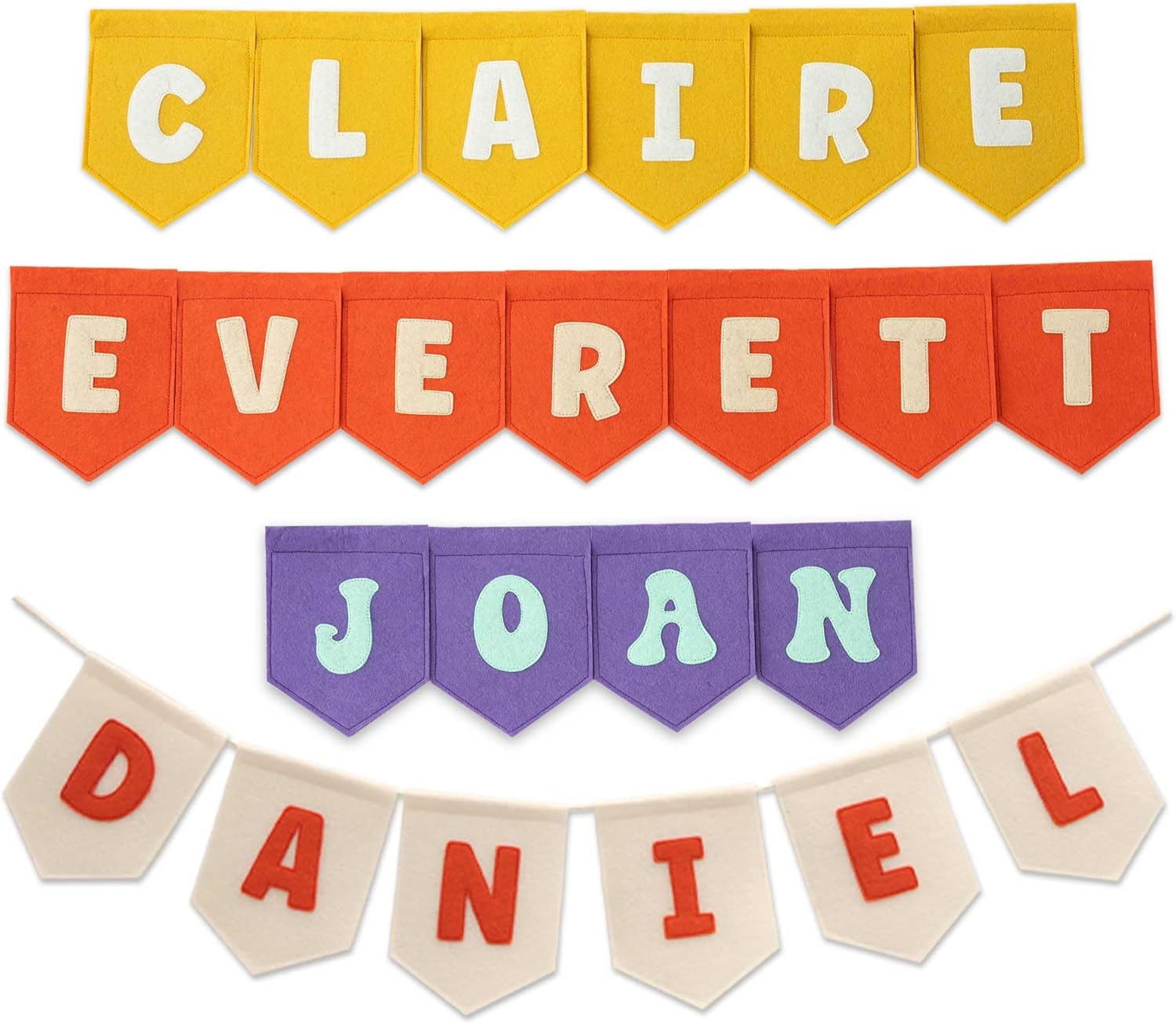 Rosanbella Personalized Name Felt Bunting Banner