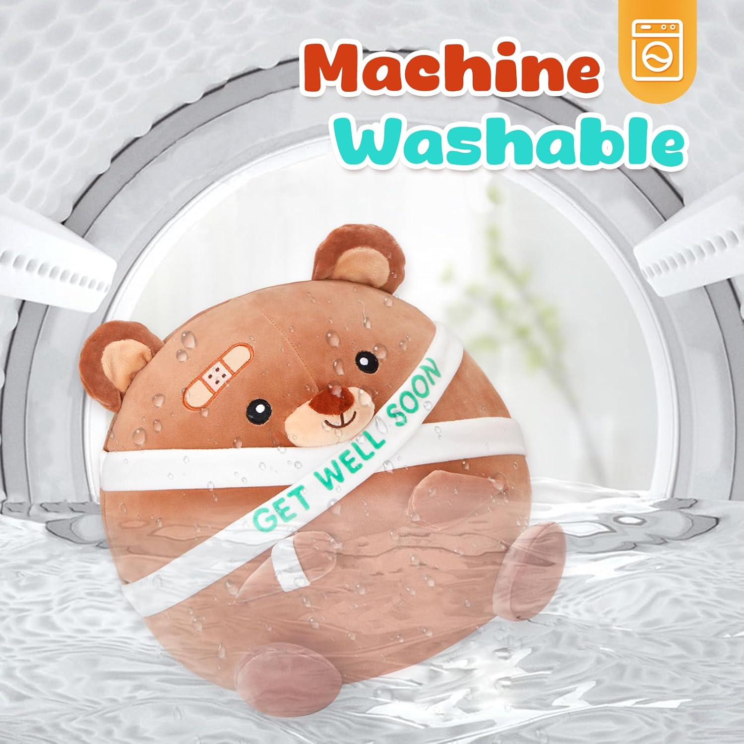 Get Well Soon Teddy Bear Plush Pillow