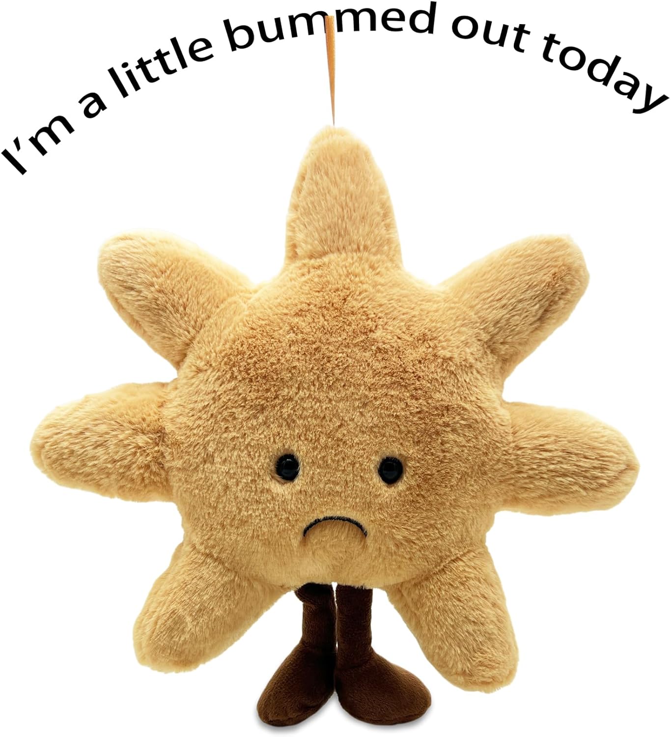 Plush Sun Throw Pillow - 14 Inch Cuddleable Stuffed Animal