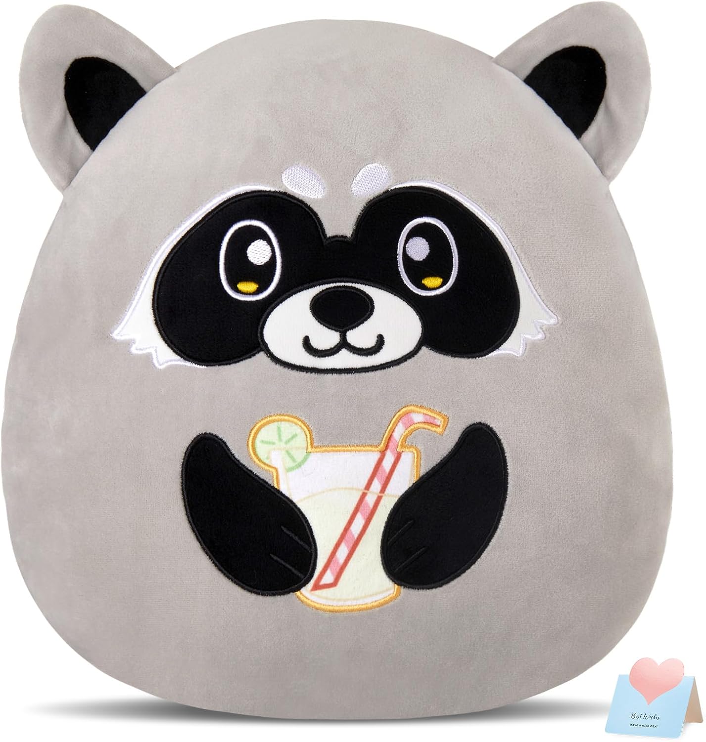 Glow Guards 12-Inch Raccoon Plush Pillow